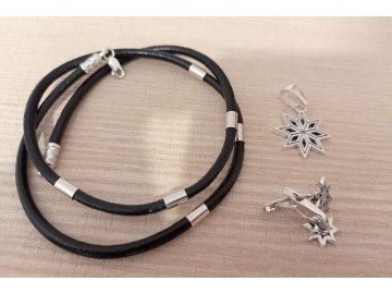 Кулон, серьги и шнур, готовы к отправке